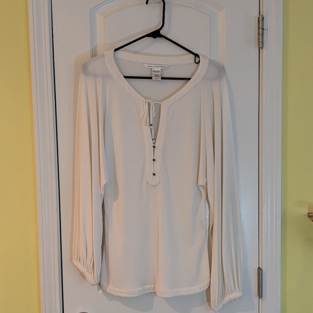 DVF Cream Blouse